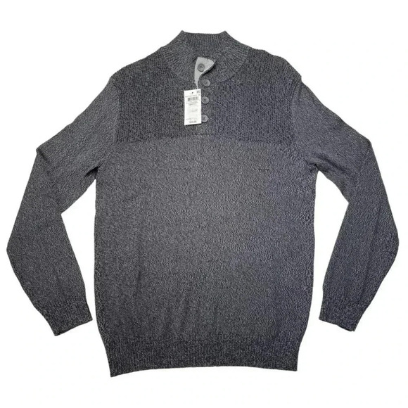 Club Room Dark Grey Marl Cotton Mens Sweater Size Small - Picture 1 of 9